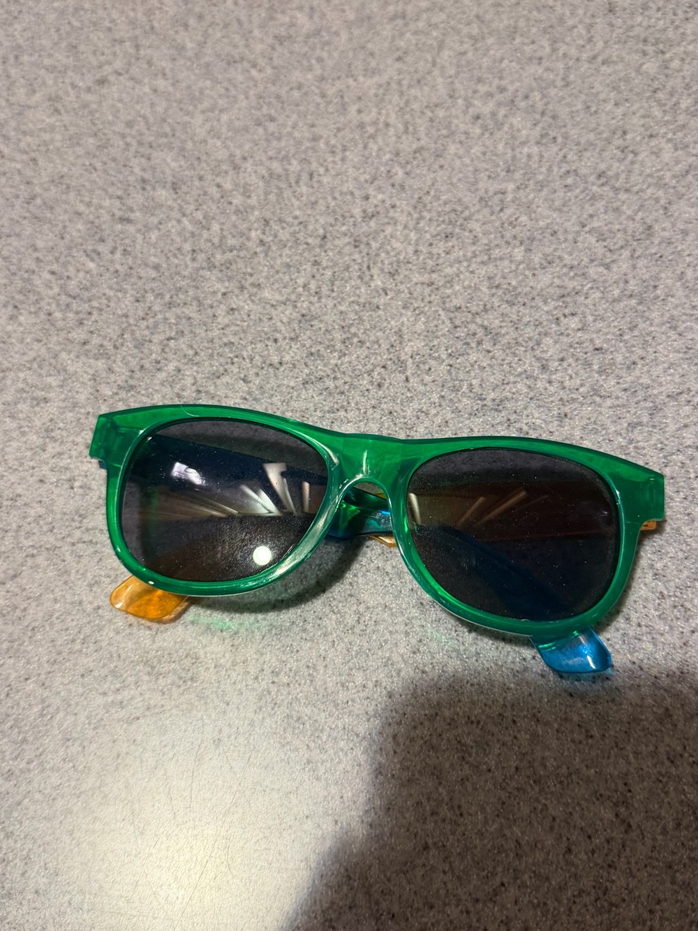 Green Frame Sunglasses with Colorful sides - UV Protection